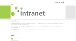 Desktop Screenshot of intranet.ecopark.dk