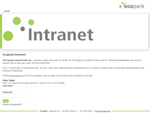 Tablet Screenshot of intranet.ecopark.dk